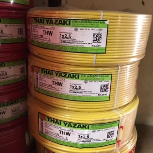 YAZAKI สายไฟ THW 1x2.5 sqmm. 100เมตร/ขด