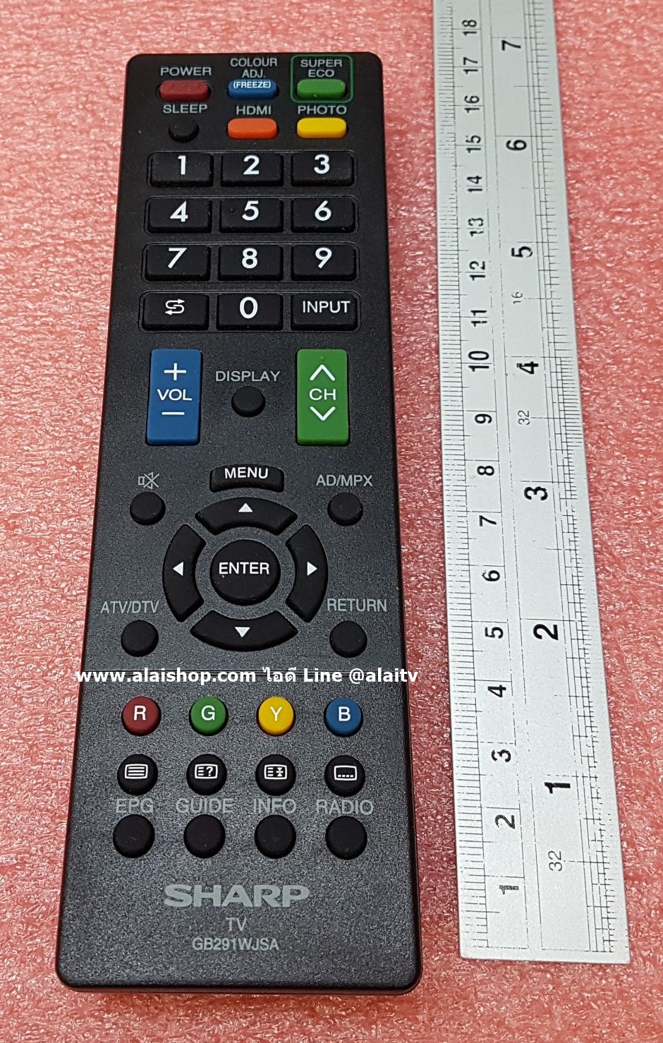 รีโมททีวีSharp (ชาร์ป) (REMOTE CONTROL) อะไหล่แท้/ของถอด พาร์ท
